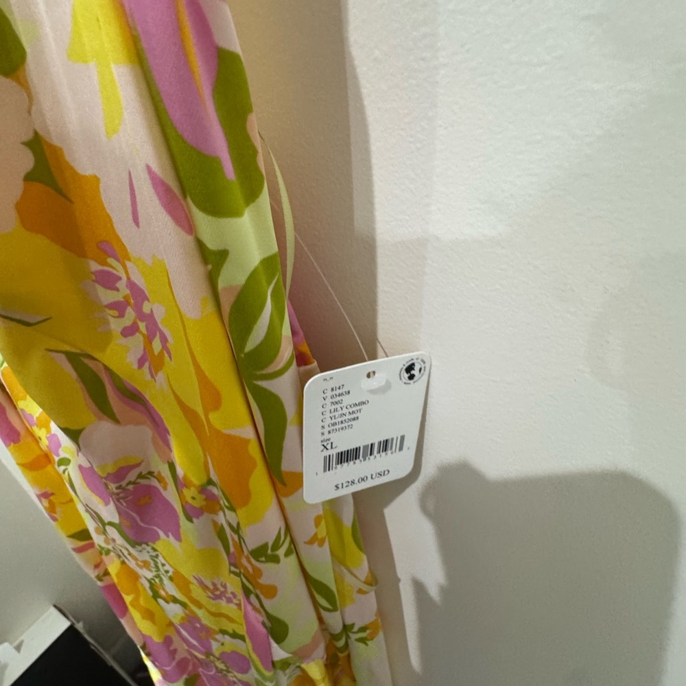 Free People A Bloom Floral Maxi slip in Yellow and Pink - Picture 9 of 10